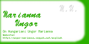 marianna ungor business card